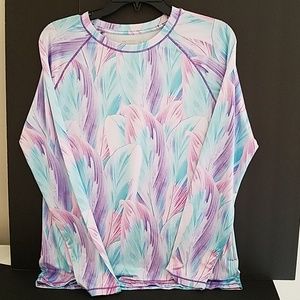 multi colored performance top